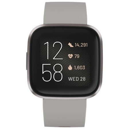 Fitbit - Versa 2 Health & Fitness Smartwatch - Mist Gray