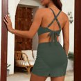 thumbnail image 6 of Erwazi Women's 3 Piece Bikini Set Backless Halter Neck Triangle Drawstring Swimsuit Set with Beach Skirt, 6 of 6