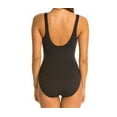 thumbnail image 2 of TYR Women's Solid Aqua Controlift One Piece Swimsuit, Black, 14, 2 of 3