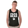 thumbnail image 5 of Papa Bear Dad Father's Day Pawprint Tank Top Sleeveless Tee Men Brisco Brands X, 5 of 6