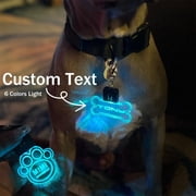 Custom Acrylic LED Dog Tag Pet Night Walk Safety Light Personalized Pet Name Laser Engraved