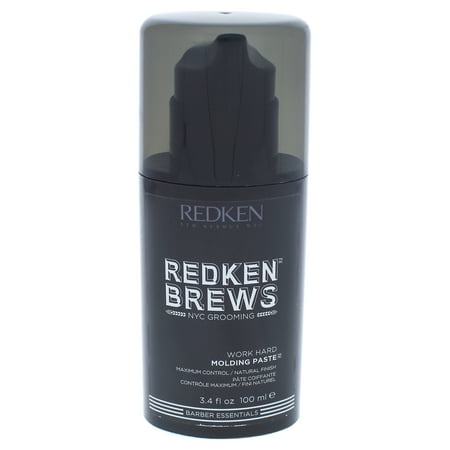 Redken Brews Work Hard Molding Paste - 3.4 oz (Best Molding Paste For Fine Hair)