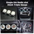 thumbnail image 3 of 52mm 3 Hole Single DIN Radio Slot Face Pod Triple Gauge Meter Panel Iron Mount Black For Auto Car, 3 of 4