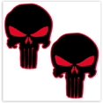thumbnail image 1 of 2 x PVC Stickers Skull Punisher Black Red Decal B 19, 1 of 5