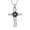 Black, variant on Stainless Steel Cross Urn Pendant Sunflower Necklace for Cremation Ashes Urn Necklace Lockets for Ashes