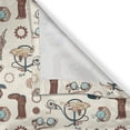 thumbnail image 4 of Ambesonne Steampunk Valance Pack of 2, Abstract Apparels Tools, 54"X12", Brown Beige and Tan, 4 of 5