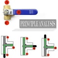 thumbnail image 3 of 3 Way Ball Valve, Internal Thread Water Tap Splitter, Brass Shut-off Ball Valve Suitable For Water, Oil and Air, 3 of 5
