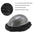 thumbnail image 6 of LYRICAL HAIR Toupee Hair for Men Thin Skin Mens Toupee Human Hair Replacement System 7"X9" All Poly Mens Hairpiece PU Injected Mens Wig Units, 6 of 7