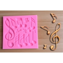 LEORX Musical Notes Decorations Baking Moulds Silicone Candy Making DIY Enthusiasts 2pcs