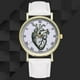 thumbnail image 2 of Reloj de cuarzo con correa de PU, elegante y estilo, reloj minimalista con corazón blanco, 2 of 2