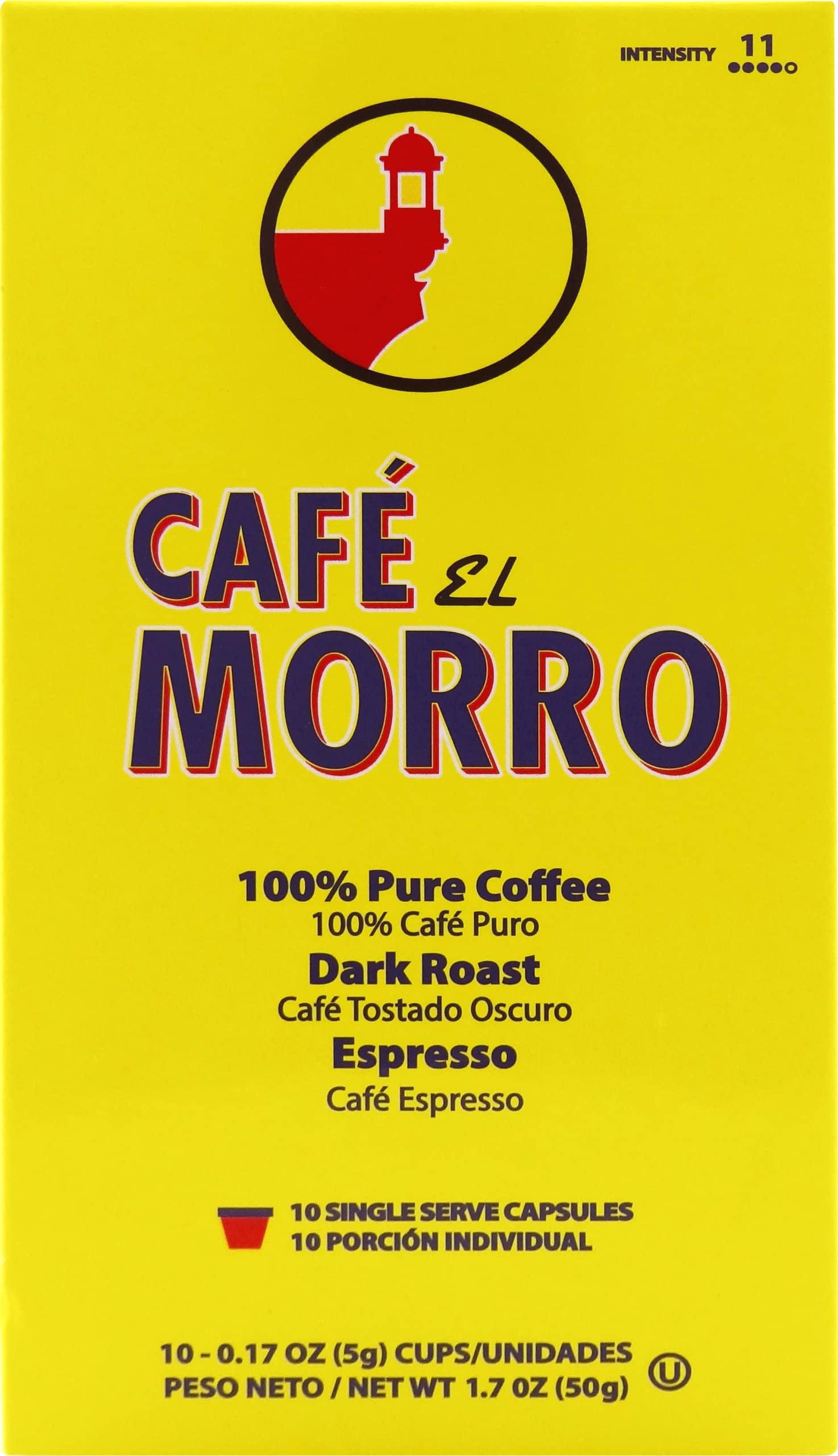 Cafe El Morro Espresso Capsules (40 Count); Pods Compatible with Nespresso OriginalLine Machines