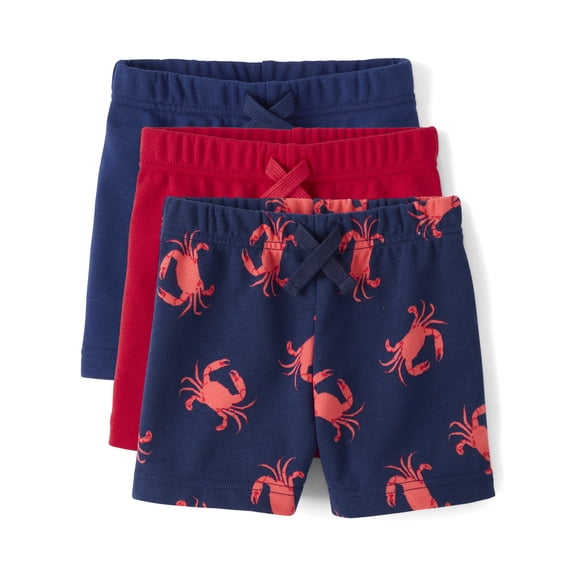 The Children's Place Baby & Toddler Boys French Terry Active Shorts, 3-Pack, Sizes 6M-5T