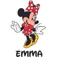 thumbnail image 2 of Cute Minnie Mouse Dress Polka Dots Customized Wall Decal - Custom Vinyl Wall Art - Personalized Name - Baby Girls Boys Kids Bedroom Wall Decal Room Decor Wall Stickers Decoration Size (40x20 inch), 2 of 2