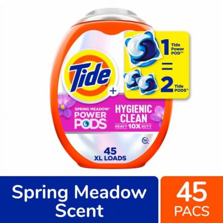 2X - Tide Pods Hygienic Clean Heavy Duty Spring Meadow Laundry Detergent Pods