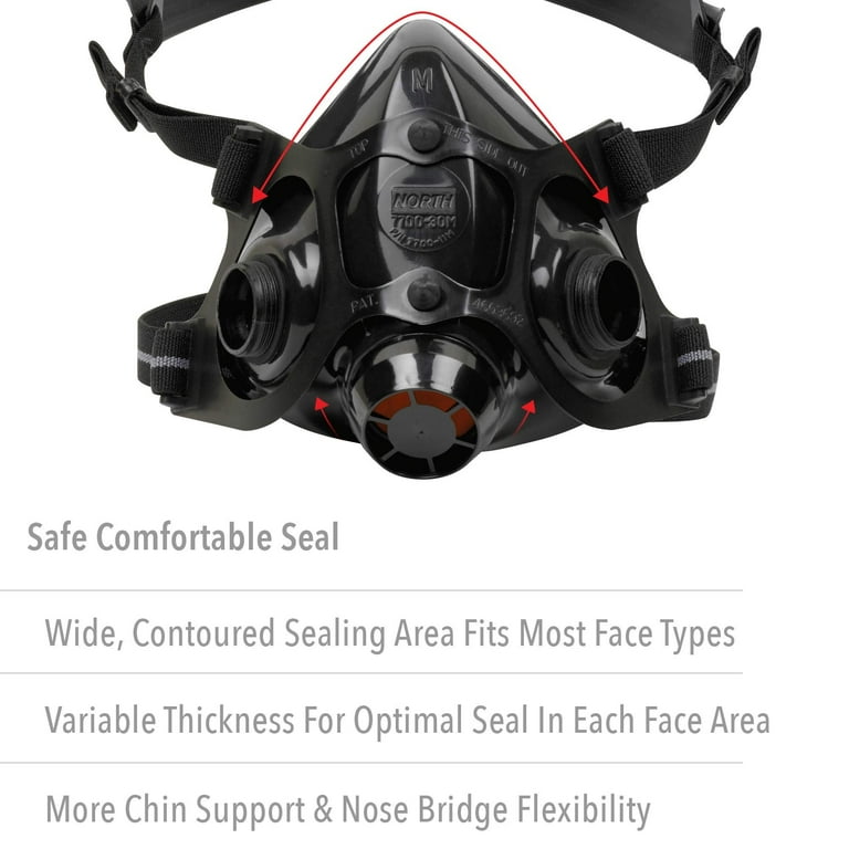 North by Honeywell 7700 Series Niosh-Approved Half Mask Silicone