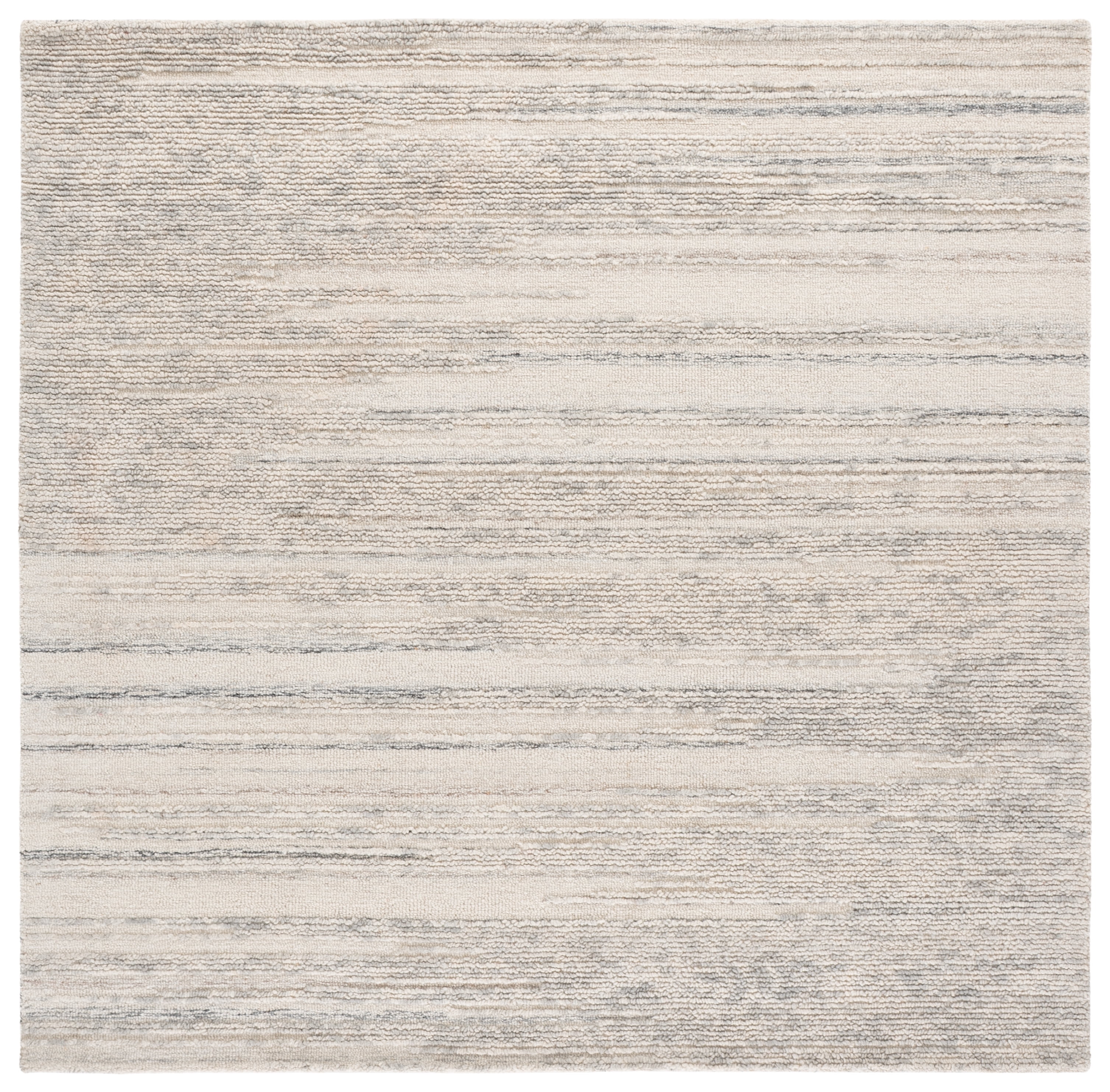 SAFAVIEH Abstract Amery Striped Area Rug, Gray/Ivory, 6' x 6' Square