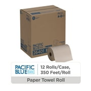 Pacific Blue Basic® Recycled Paper Towel Roll by GP PRO (Georgia-Pacific), Brown, 26401, 350 Feet Per Roll, 12 Rolls Per Case