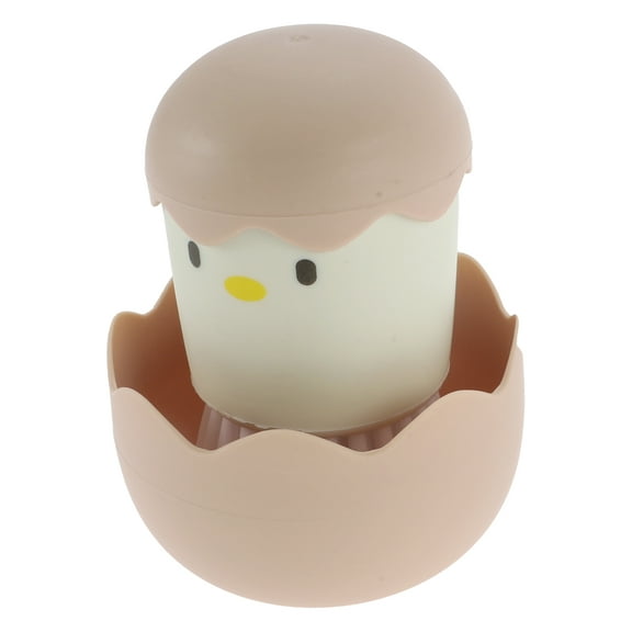 Egg Shape Dish Brush with Handle Cartoon Kitchen Scrub Brushes for Cleaning Dish Scrubber Pink