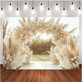 thumbnail image 4 of Boho Floral Archway Wedding Backdrop Bohemian Pampas Grass Bridal Shower Photography Background Boho Lawn Newborn Baby Shower Birthday Party Decorations Banner Photo Booth Props, 4 of 5