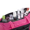 thumbnail image 5 of Quilted Tote Shoulder Beauty Bag With Brush Storage Pocket Ideal for Cosmetic Bottles Brushes Acessorries (Pink), 5 of 7