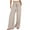 Beige, variant on Utoimkio High Waisted Wide Leg Pants for Women Casual Loose Drawstring Flared Lounge Pants Long Trousers for Women with Pockets