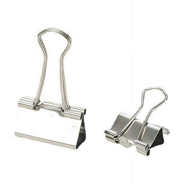 Clips para carpetas extra grandes (paquete de 10), abrazaderas de papel para oficina y escuela, plateado-15 mm + 19 mm + 25 mm + 32 mm + 41 mm