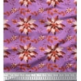 thumbnail image 1 of Soimoi Cotton Poplin Fabric Dot,Leaves & Aster Floral Printed Fabric 1 Yard 42 Inch Wide, 1 of 1