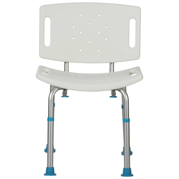 Aquasense Adjustable Bath and Shower Chair with Non-Slip Seat and Backrest, White