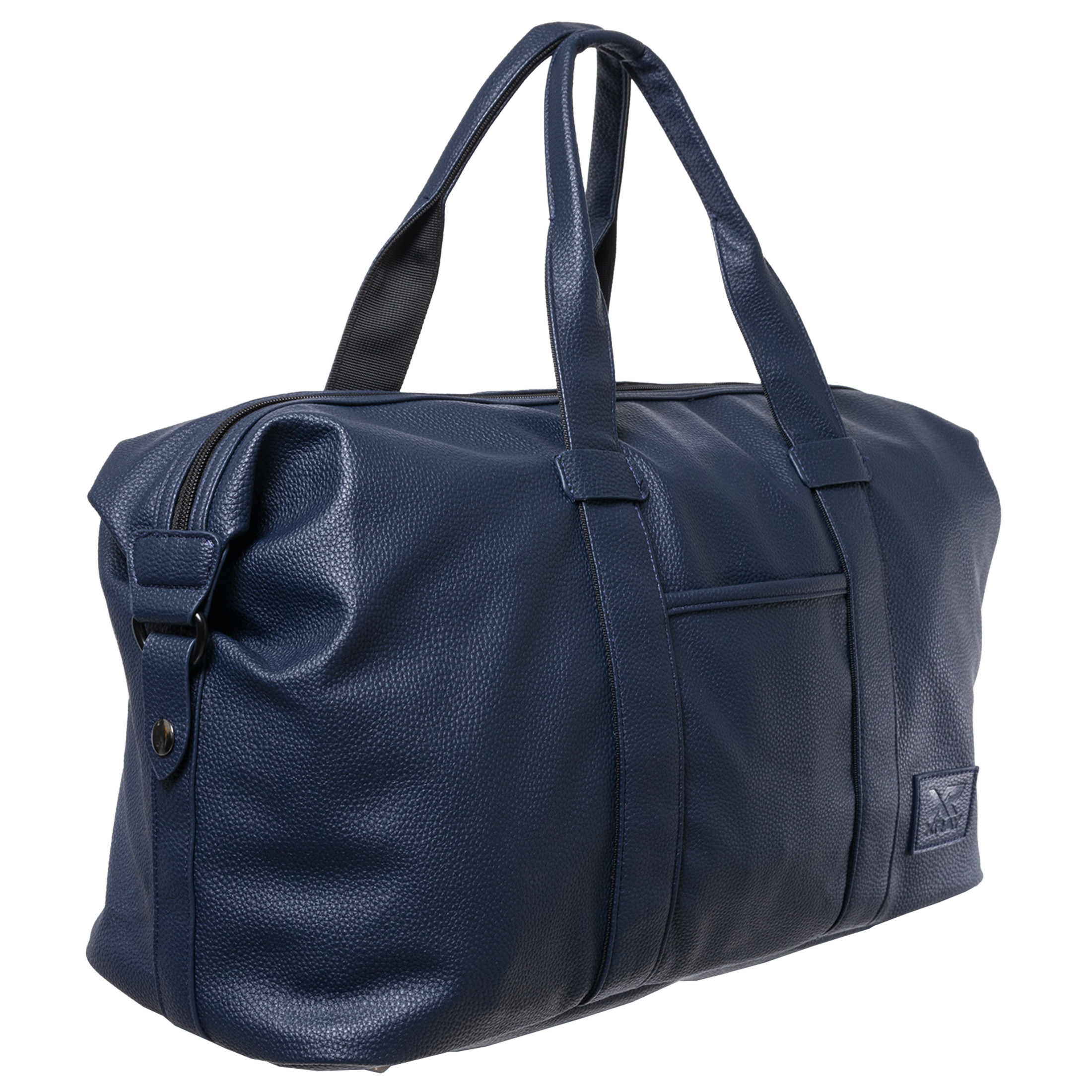 X RAY JEANS Mens Pebbled Faux Leather Travel Duffel Bag, Navy, OS