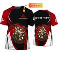 thumbnail image 1 of PLstar Cosmos-Camiseta de dardos con nombre personalizado para hombre, camisa con estampado 3D, de manga corta, informal, Unisex, DW82Adult size 6XL Gao Jinjia LED, 1 of 2
