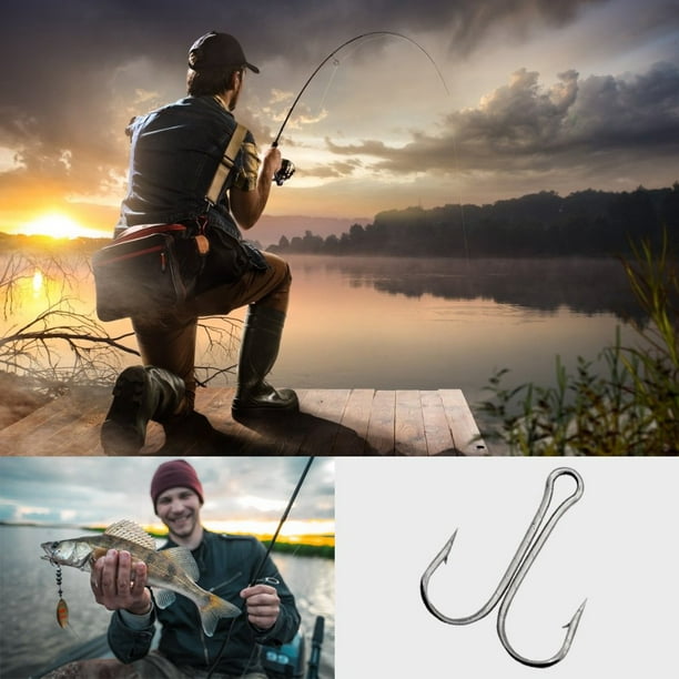 Double Fishing Hooks 20pcs/lot High-carbon Steel Hook Crank Hook