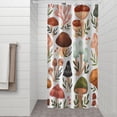 thumbnail image 2 of Colorful Mushroom Leaf White Pattern Shower Curtain 36"x72" ,Bathroom Decorative Shower Curtains Set with 12 Hooks,Modern Waterproof Washable Shower Curtain, 2 of 6