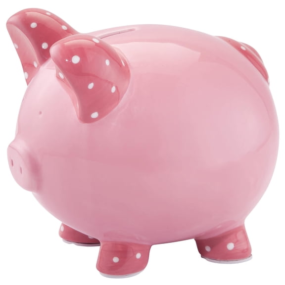 Custom Kid's Font Piggy Bank, Pink