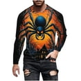 thumbnail image 2 of FDGIU Men's Halloween Graphic Tees Men Casual Round Neck Long Sleeve Pullover Halloween Printed T-Shirt Blouse Tops Casual Shirts, 2 of 5