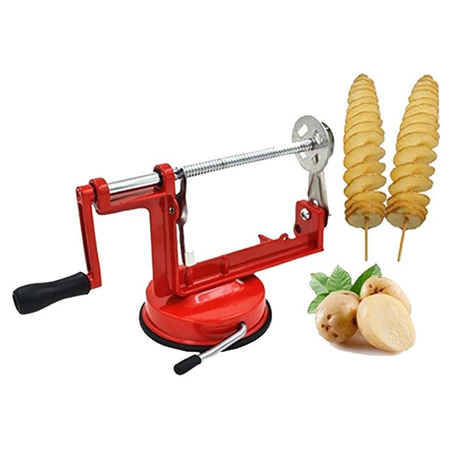 Twisted Potato Slicer, Manual Spiral Vegetable Slicer, French Fry Chips Making Tool, for Onion, Carrot, Cucumber, Eggplant, Sausage, Hot Dog, BBQ
