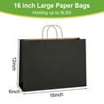 thumbnail image 3 of BagDream 50 Pack Large Kraft Paper Bags with Handles 16x6x12 Inch Black Paper Bag Kraft Shopping Bags for Business Merchandise Wedding Party Favor Bag, 3 of 9