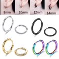 thumbnail image 3 of Pendientes de aro pequeños de acero inoxidable para Hombre y Mujer, joyería para Piercing de cartílago, 2022, 3 of 4
