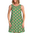 thumbnail image 1 of Balery 60s and 70s Style Vestidos de verano para mujer con estampado: vestido holgado sin mangas, vestido playero informal y cómodo para días calurosos., 1 of 7