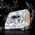 thumbnail image 7 of waltyotur GM2502254 Chrome Housing Driver Side Halogen Headlight Headlamp Assembly with Amber Corner Replacement for 2005 2006 2007 2008 2009 Equinox, 7 of 7