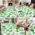 thumbnail image 5 of Rectangle Area Rugs 8 x 10 Ft, Green Leaves Non-Slip Residential Carpet, Spring Plants Rustic Botanical Pastoral Indoor Crawling Mats Runner Rugs for Living Room/Dining Room/Bedroom, 5 of 8