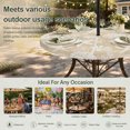 thumbnail image 6 of Round Outdoor Tablecloth with Umbrella Hole and Zipper, Starfish Beige Coastal Tablecloth with Elastic Waterproof, Summer Nautical Shell Beach Patio Table Covers for 36" - 44" Picnic Pool Tables, 6 of 9