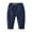 Navy, variant on YunPes Toddler Girls Boys Wide Leg Cargo Pant Baggy Back to School Fashion Casual Pants Elastic Waisted Loose Straight Jeans