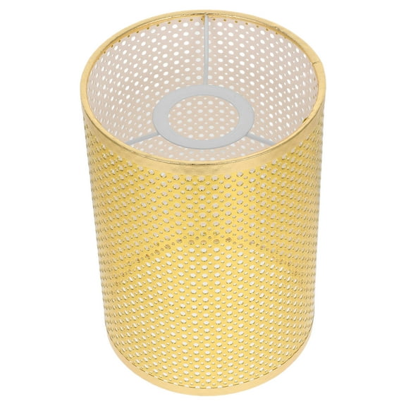 FRCOLOR Metal Lamp Shade E27 E14 Hollow out Chandelier Lampshade Table Lamp Cover Drum Lampshade Replacement Light Accessories for Pendant Floor Light