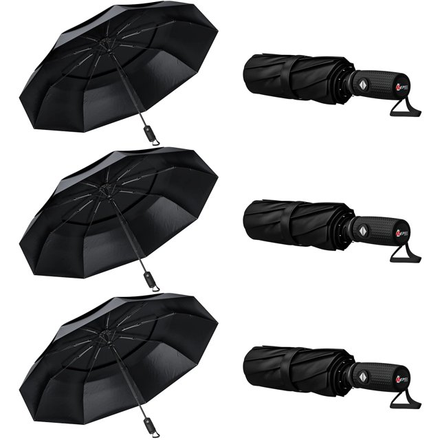 Paraguas Repelente, resistente al viento, para viajes, lluvia, impermeable, compacto
