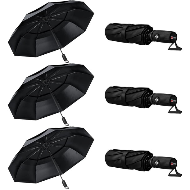 Paraguas Repelente, resistente al viento, para viajes, lluvia, impermeable, compacto