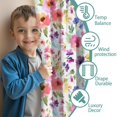 thumbnail image 3 of Blackout Kids Curtains,Pioneer Flower Floral Print Pattern Childrens Insulated Curtains Set Of 2,Bedroom Essentials,Toddler Room Decor 52"x63", 3 of 5