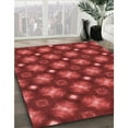 thumbnail image 2 of Ahgly Company Indoor Round Patterned Tomato Sauce Red Area Rugs, 6' Round, 2 of 6