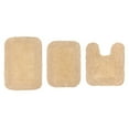 thumbnail image 2 of Home Weavers Inc Radiant Collection 100% Cotton Non-Slip Bathroom Rug Set, 3 Piece Machine Washable- Bathroom Rug, Bath Rug, U Shaped Contour Linen, 2 of 5