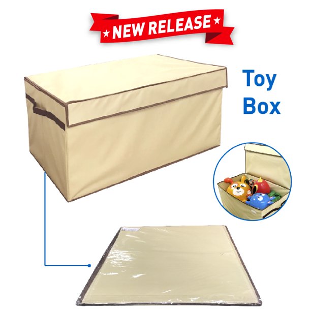 Giant Toy Box Folding Toy Trunk Organizer, Toy Chest Collapsible