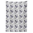 thumbnail image 3 of Ambesonne Vintage Tablecloth Rectangular Table Cover, Blooming Magnolia Buds, 60"x84", Dark Mauve Pale Grey, 3 of 4